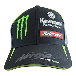 Monster Energy Kawasaki Racing Team Cap NWT  Ninja  SnapBack Hat Black/lime Moto